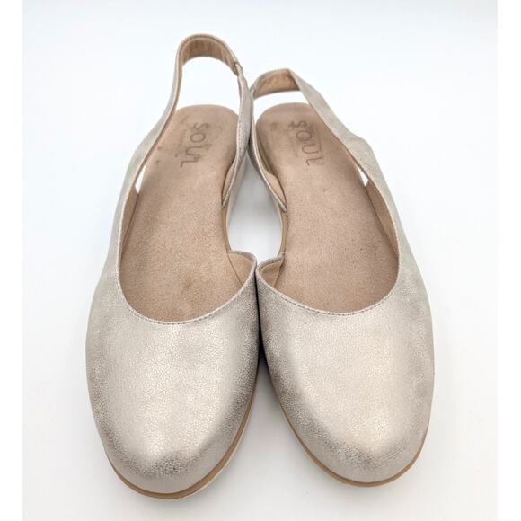 Soul Naturalizer Idea-Dorsay Slingback Flats Women's Light Gold Size US10M EU41 - Picture 9 of 11